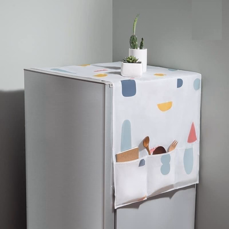 Tấm Phủ Tủ Lạnh Chống Bụi Có Túi Để Đồ 2 Bên Ctb452 - Bechip - Ảnh 3