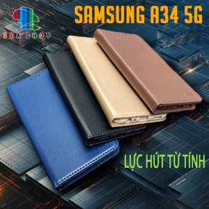 Bao Da Samsung A34 5G Chính Hãng Vtz Thiết Kế Dạng Ví Sang Trọng, Có Ngăn Cài Thẻ - Sea Shop