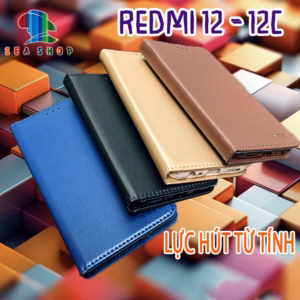 Bao Da Xiaomi Redmi 12 - Redmi 12C Chính Hãng Vtz Thiết Kế Dạng Ví Sang Trọng, Có Ngăn Cài Thẻ - Sea Shop