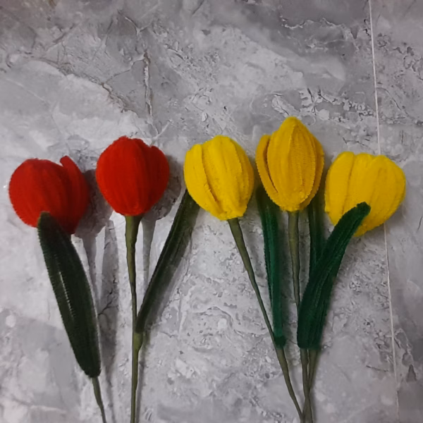 Bông Tuylip Kẽm Nhung Handmade Yukishop Yk20 - Ảnh 7