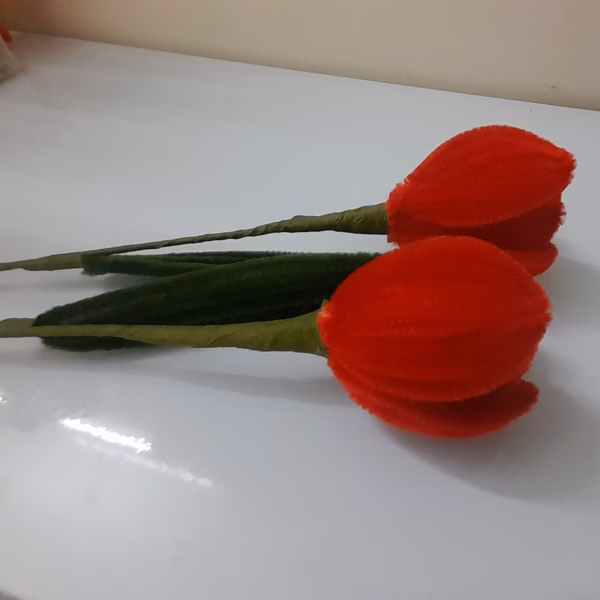 Bông Tuylip Kẽm Nhung Handmade Yukishop Yk20 - Ảnh 8