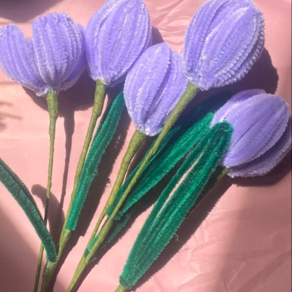Bông Tuylip Kẽm Nhung Handmade Yukishop Yk20 - Ảnh 11