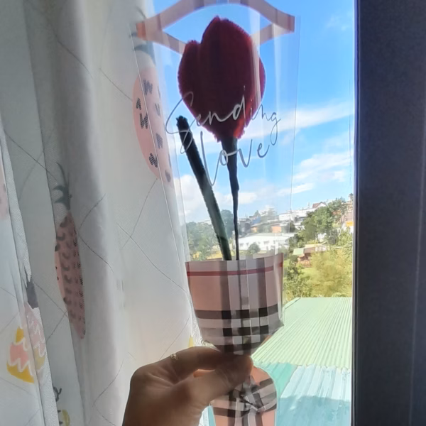 Bông Tuylip Kẽm Nhung Handmade Yukishop Yk20 - Ảnh 2