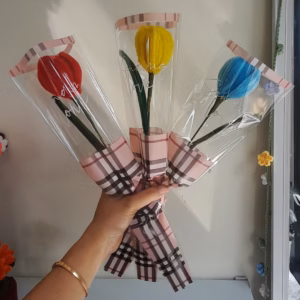 Bông Tuylip Kẽm Nhung Handmade Yukishop Yk20