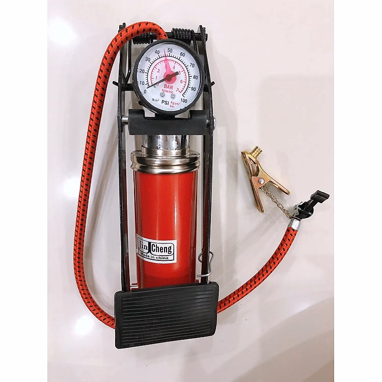 Bơm Xe Đạp, Bơm Xe Máy, Dụng Cụ Bơm Hơi Đạp Chân Xe Đạp, Xe Máy, Ô Tô Ctb463 - Bechip - Ảnh 4