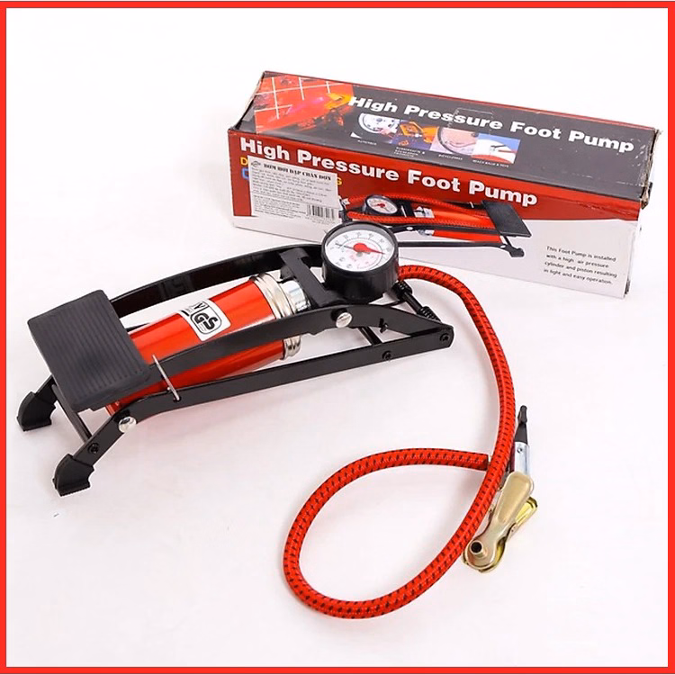 Bơm Xe Đạp, Bơm Xe Máy, Dụng Cụ Bơm Hơi Đạp Chân Xe Đạp, Xe Máy, Ô Tô Ctb463 - Bechip