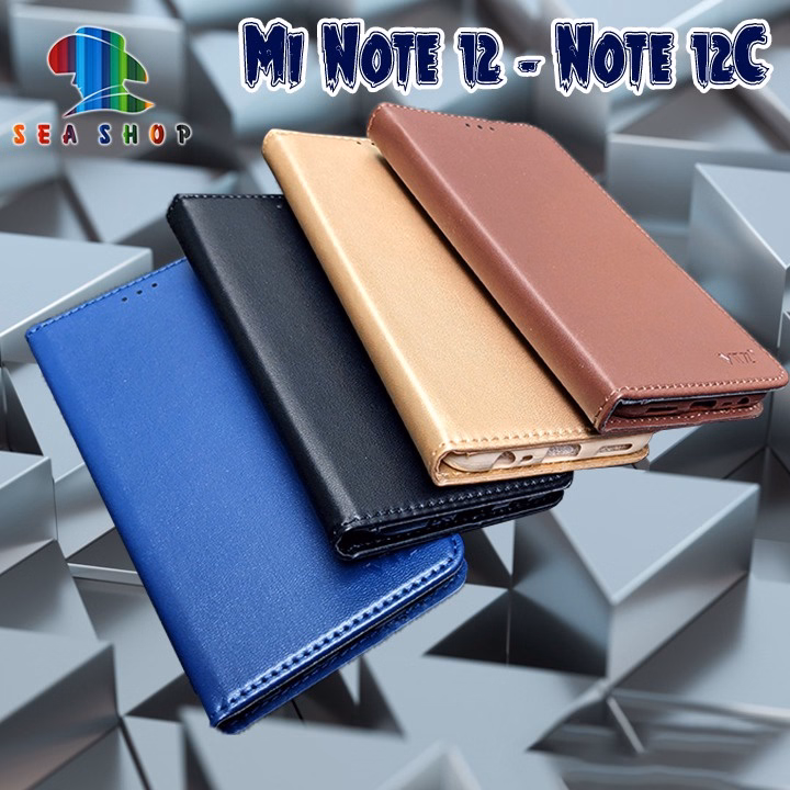 Bao Da Xiaomi Redmi Note 12, Note 12C Chính Hãng Vtz Thiết Kế Dạng Ví Sang Trọng, Có Ngăn Cài Thẻ - Sea Shop