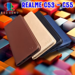 Bao Da Realme C53, C55 Thiết Kế Dạng Ví Sang Trọng, Nắp Gập Từ Tính, Có Ngăn Cài Thẻ - Sea Shop