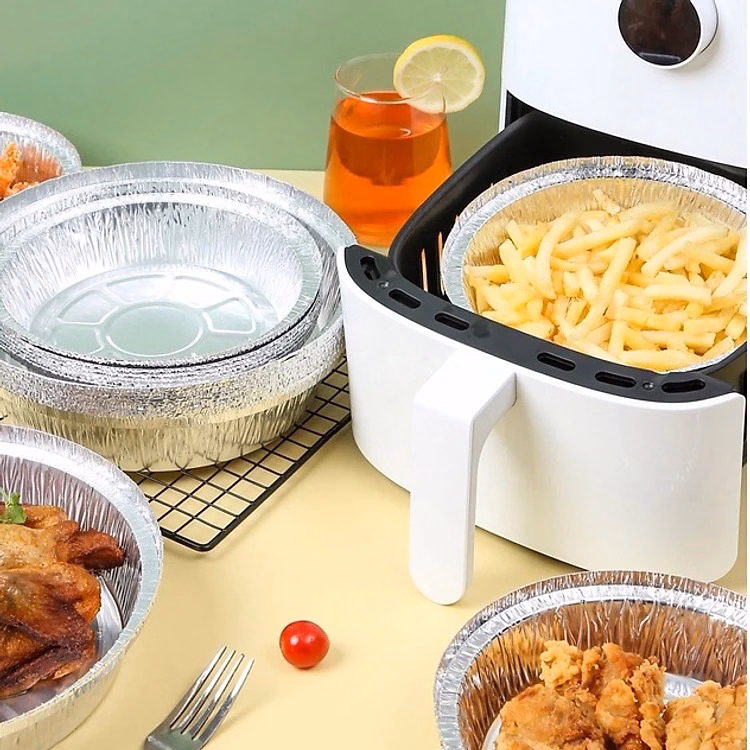 Set 10, 20, 50 Khay Giấy Bạc Lót Nồi Chiên Không Dầu 22Cm Ctb477 - Bechip - Ảnh 4