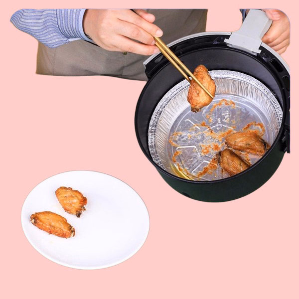 Set 10, 20, 50 Khay Giấy Bạc Lót Nồi Chiên Không Dầu 22Cm Ctb477 - Bechip - Ảnh 3