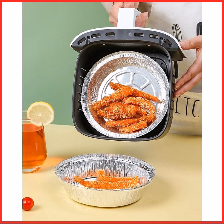 Set 10, 20, 50 Khay Giấy Bạc Lót Nồi Chiên Không Dầu 22Cm Ctb477 - Bechip