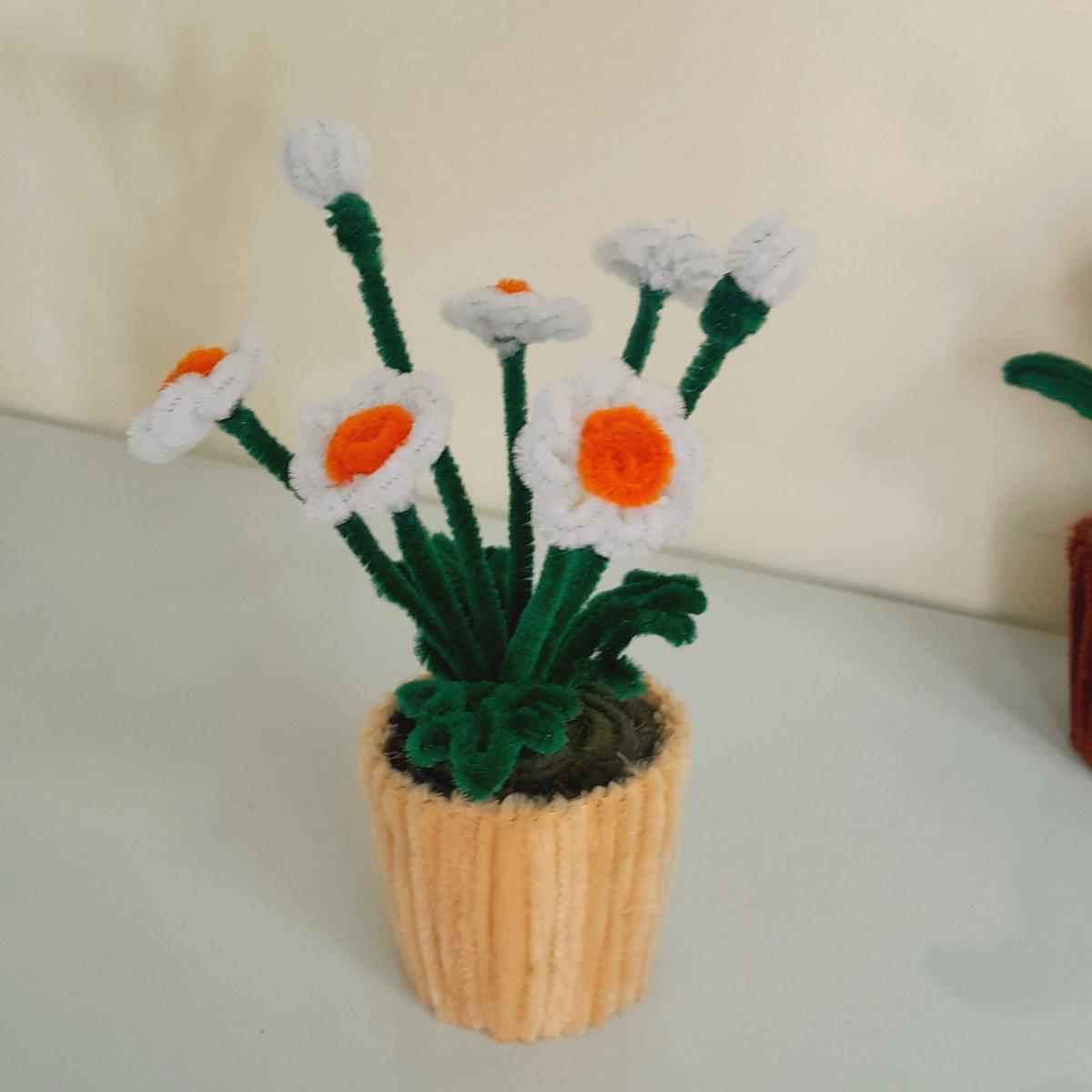 Chậu Hoa Kẽm Nhung Trang Trí Bàn Học, Bàn Làm Việc, Nhà Cửa Handmade Yk21 - Ảnh 9