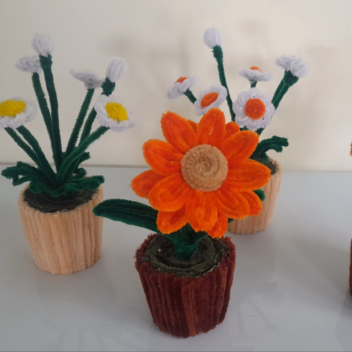 Chậu Hoa Kẽm Nhung Trang Trí Bàn Học, Bàn Làm Việc, Nhà Cửa Handmade Yk21