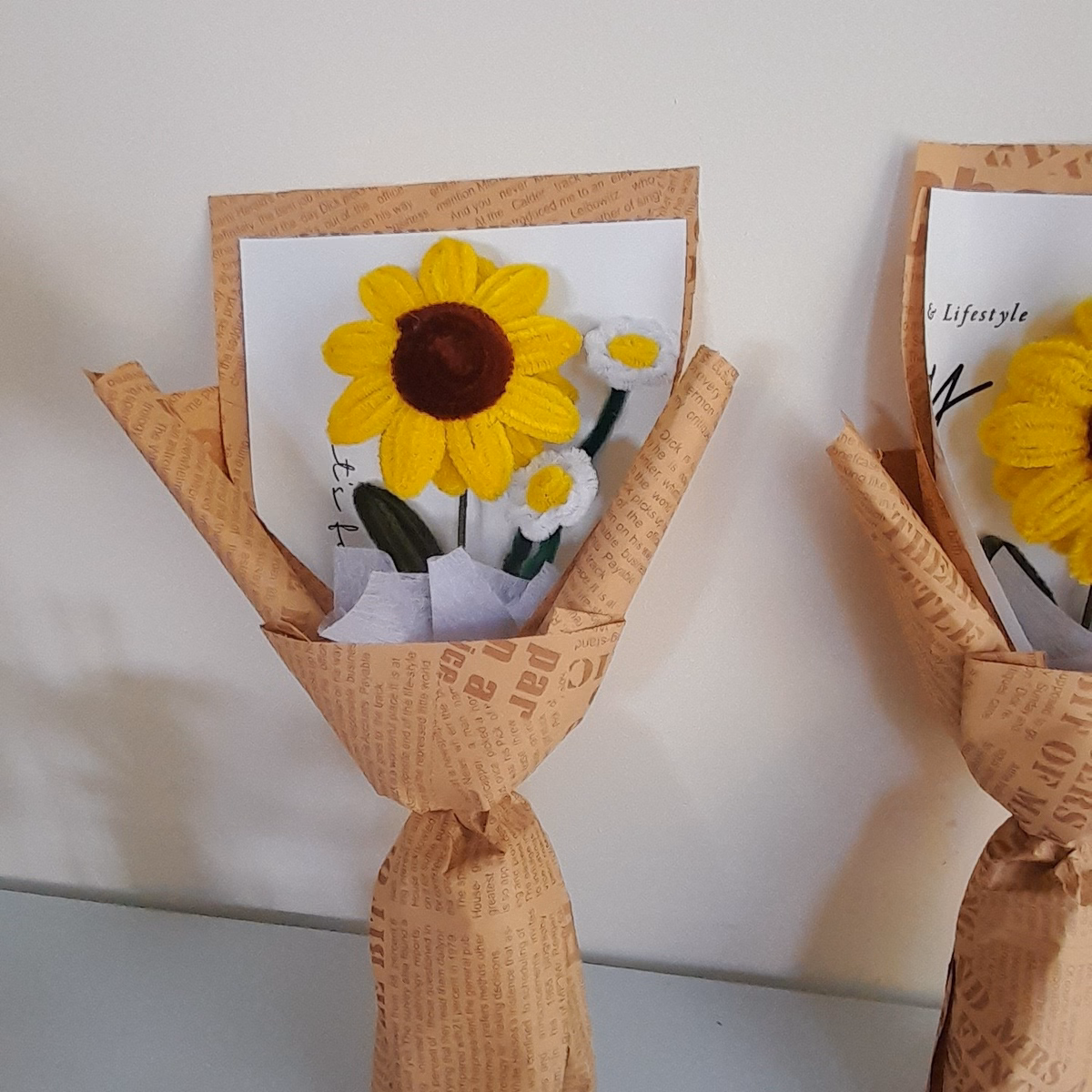 Bó Hoa Hướng Dương Kẽm Nhung Handmade Yk22 - Ảnh 2
