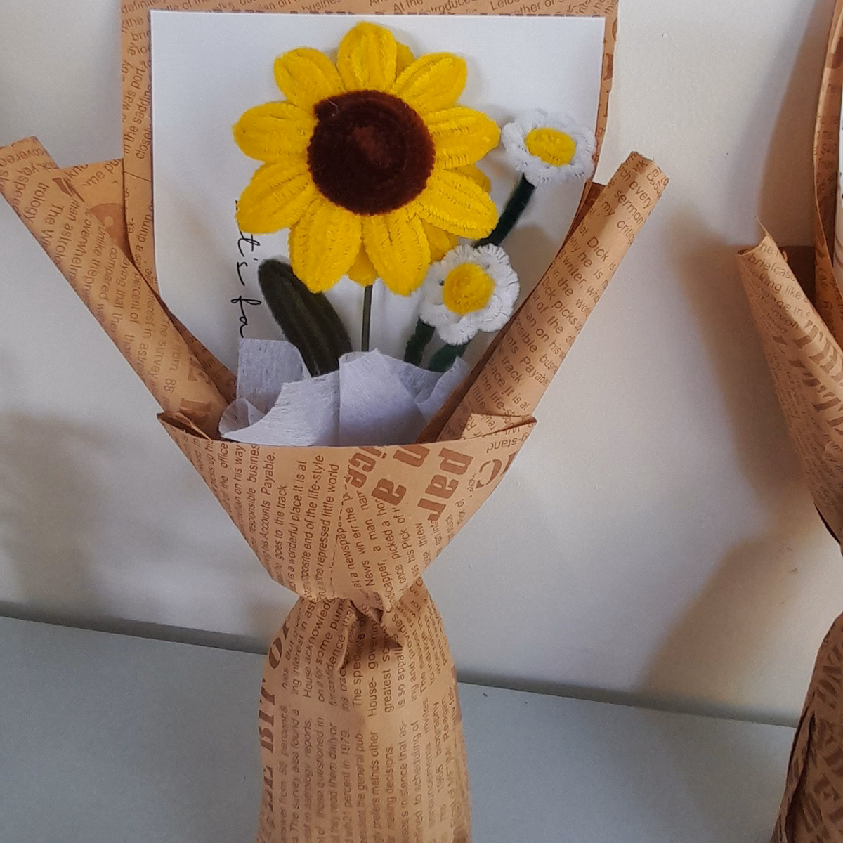 Bó Hoa Hướng Dương Kẽm Nhung Handmade Yk22 - Ảnh 3