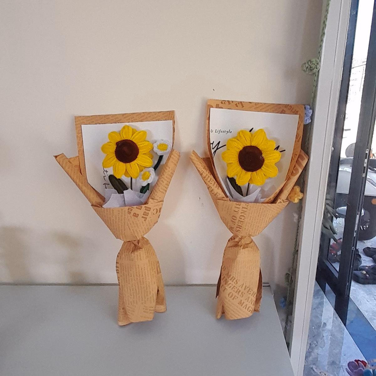 Bó Hoa Hướng Dương Kẽm Nhung Handmade Yk22 - Ảnh 5