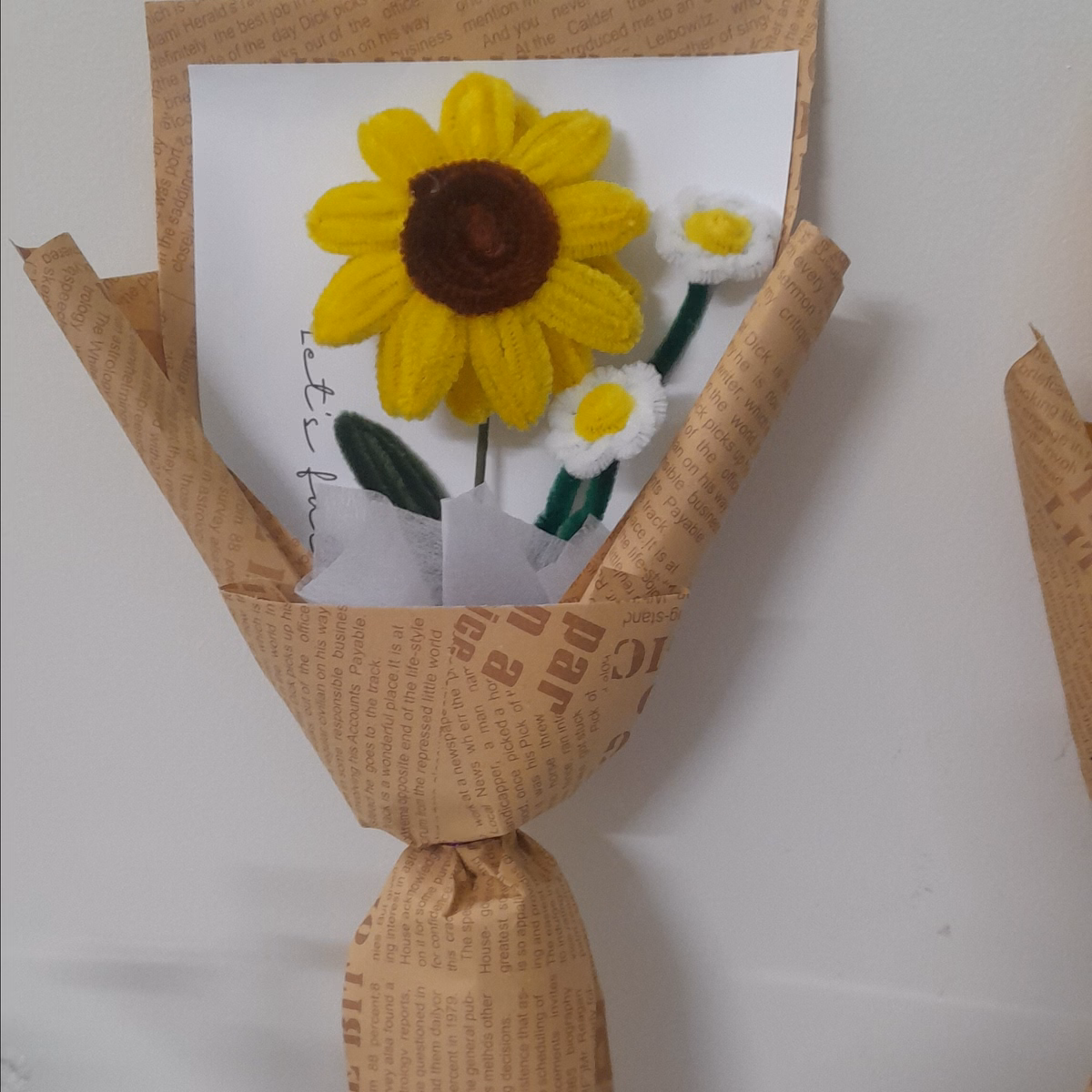 Bó Hoa Hướng Dương Kẽm Nhung Handmade Yk22 - Ảnh 6