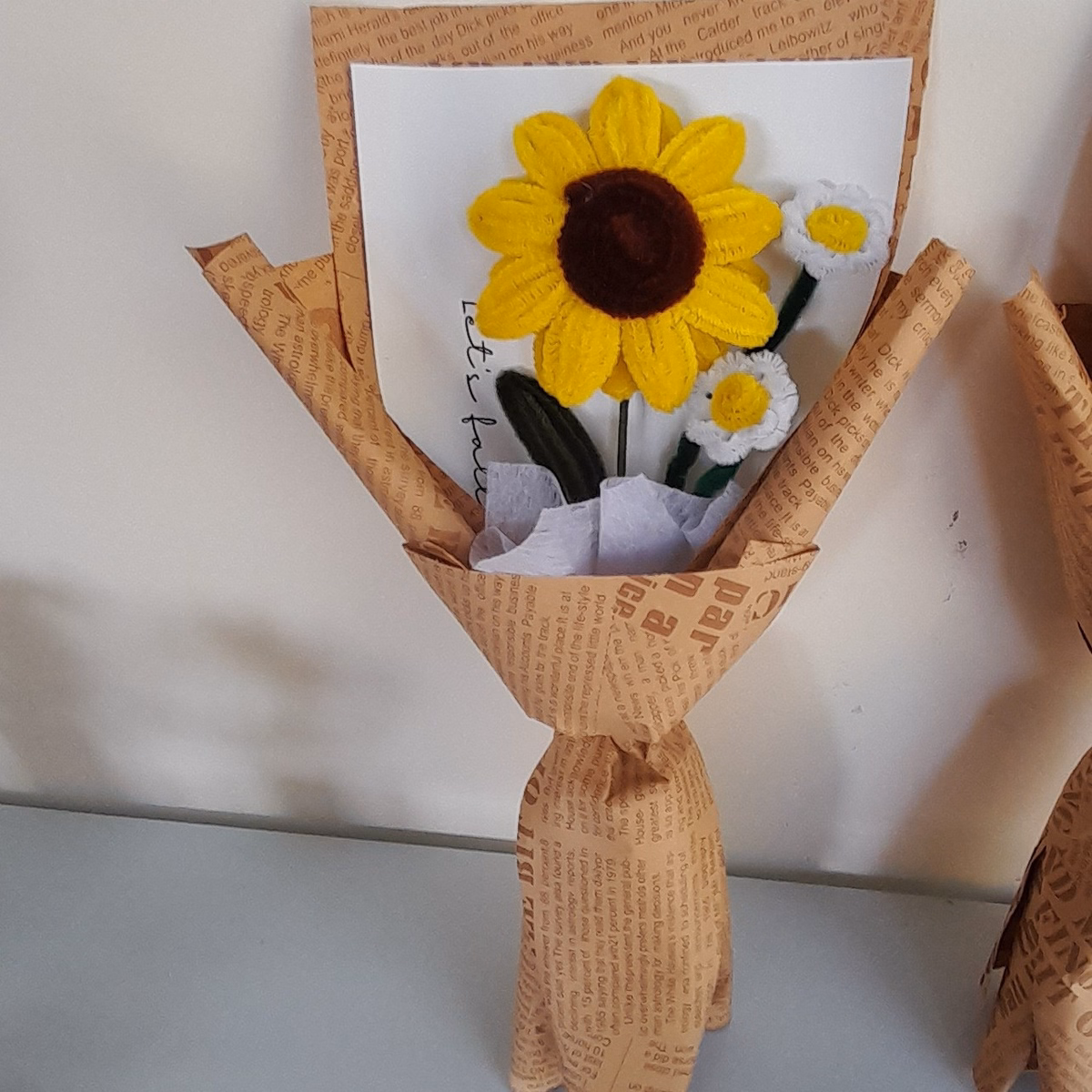 Bó Hoa Hướng Dương Kẽm Nhung Handmade Yk22 - Ảnh 9