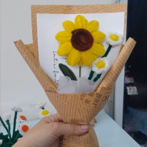 Bó Hoa Hướng Dương Kẽm Nhung Handmade Yk22