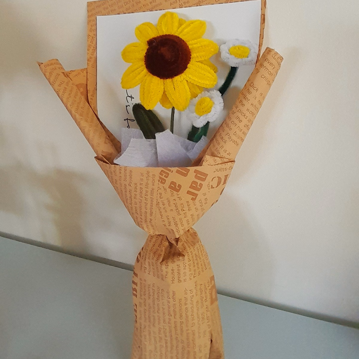 Bó Hoa Hướng Dương Kẽm Nhung Handmade Yk22 - Ảnh 12
