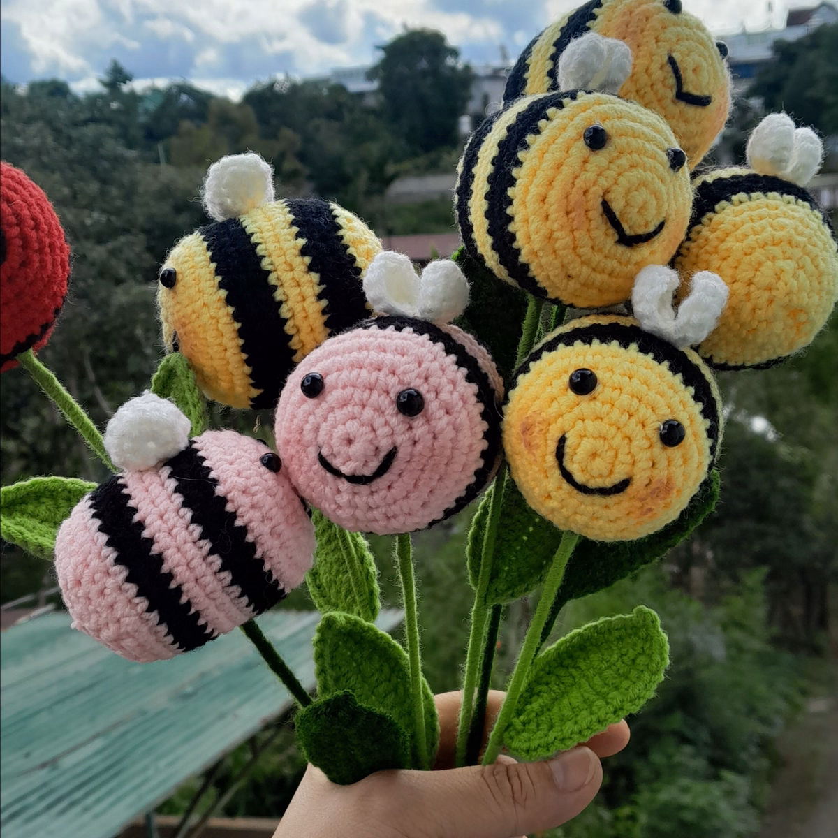 Hoa Đầu Thú Các Loại Bằng Len Handmade Yk23 - Ảnh 8