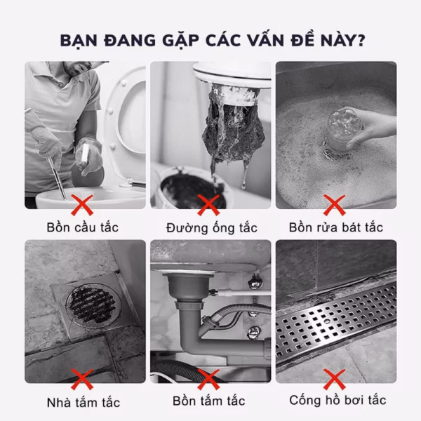 Bột Thông Tắc Cống Đa Năng Siêu Mạnh Hương Chanh Bạc Hà 260G - Su - Ảnh 4