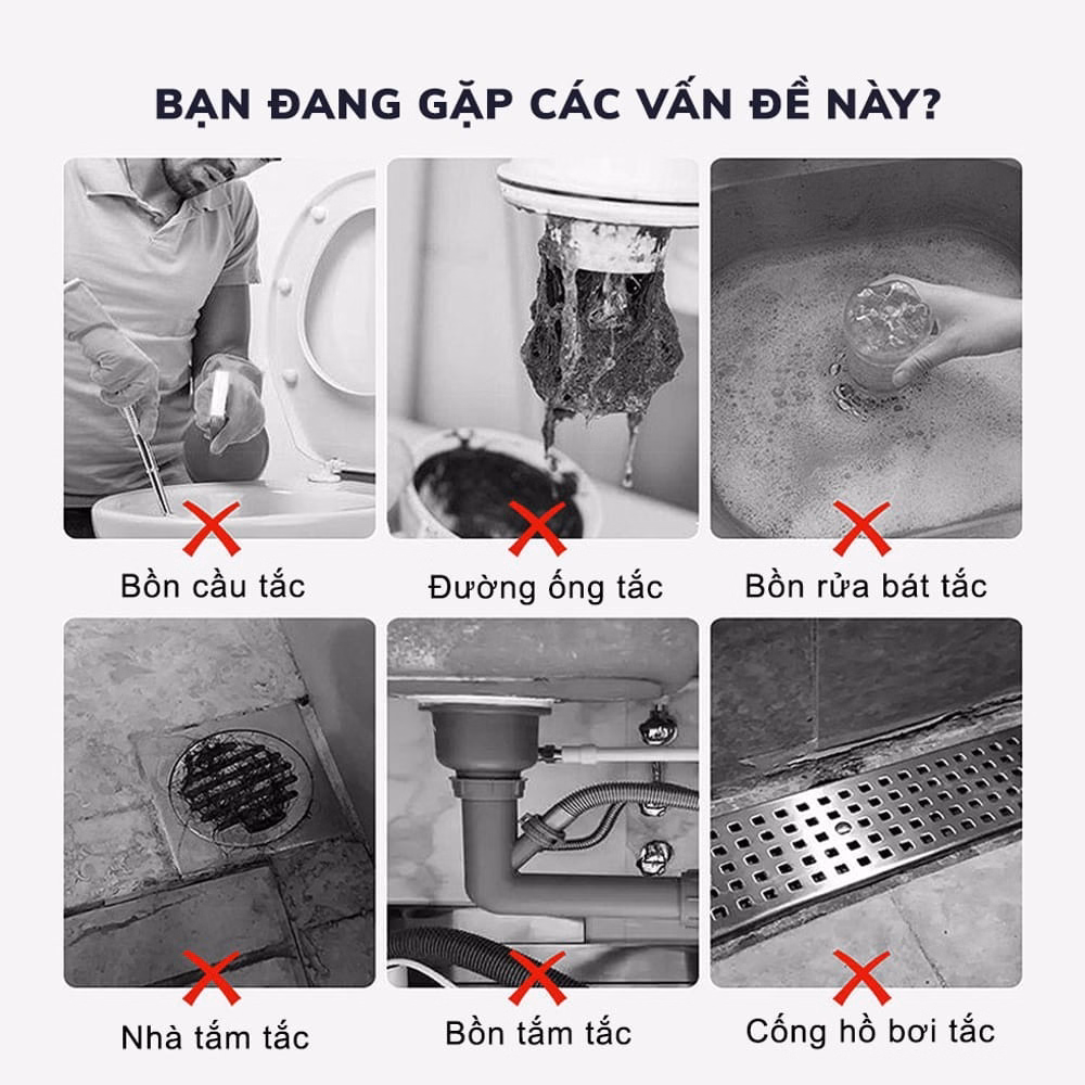Bột Thông Tắc Cống Đa Năng Siêu Mạnh Hương Chanh Bạc Hà 260G - Su - Ảnh 4