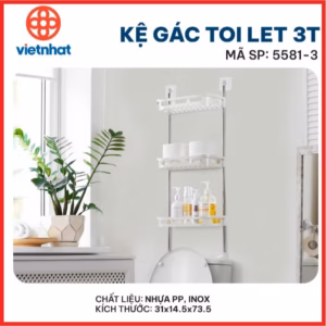 Kệ Gác Toilet 3 Tầng Việt Nhật Ctb479 - Bechip