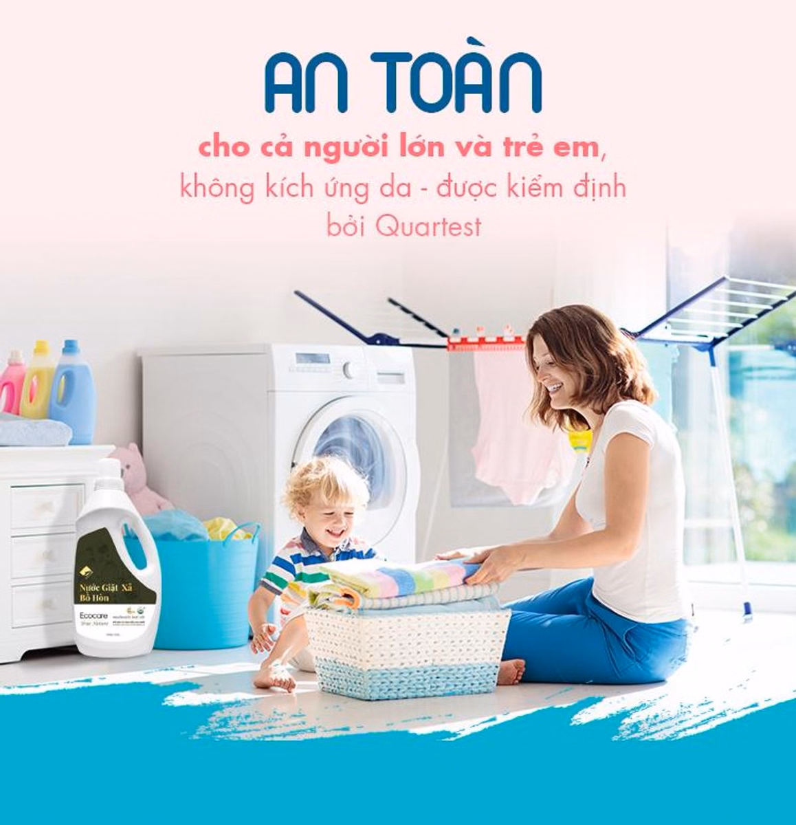 Nước Giặt Xả Hữu Cơ Bồ Hòn Tinh Dầu Hoa Bưởi - Ecocare - Ảnh 8