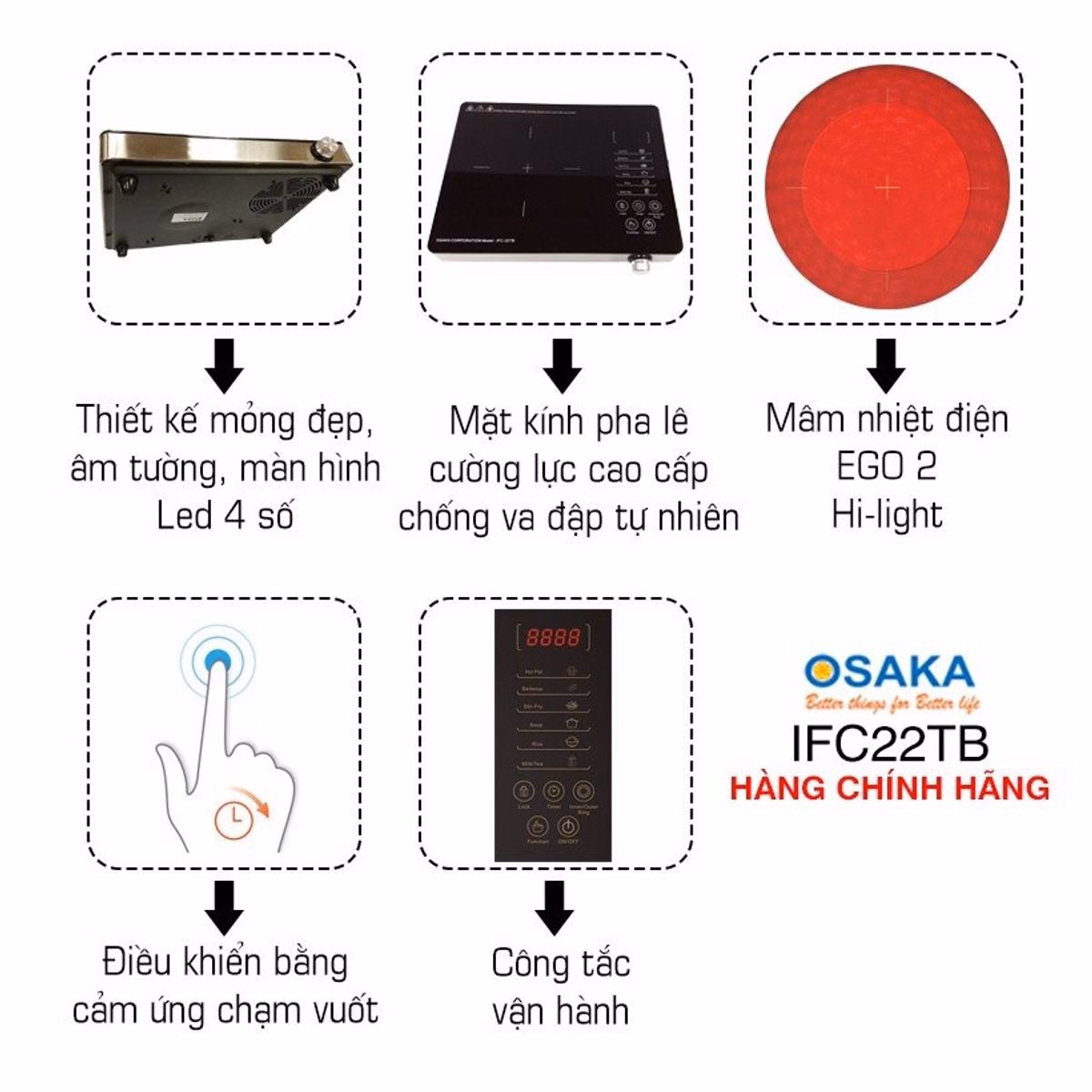 Bếp Điện Quang Hi-Light Ifc-22Tb (Hl) - Osaka - Ảnh 4