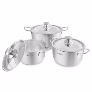 Bộ Nồi Inox 430 3 Đáy St-Bi311 - Sato