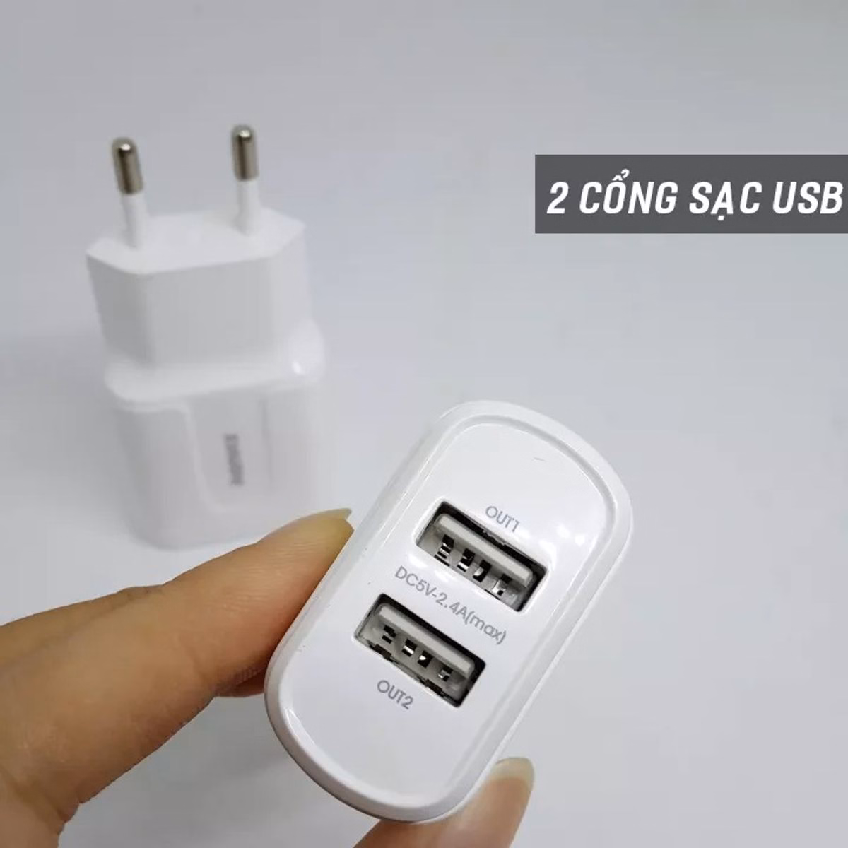 Combo Củ Cáp Sạc Nhanh Lightning 2.4A Rp-U22 2 Cổng - Remax - Ảnh 2