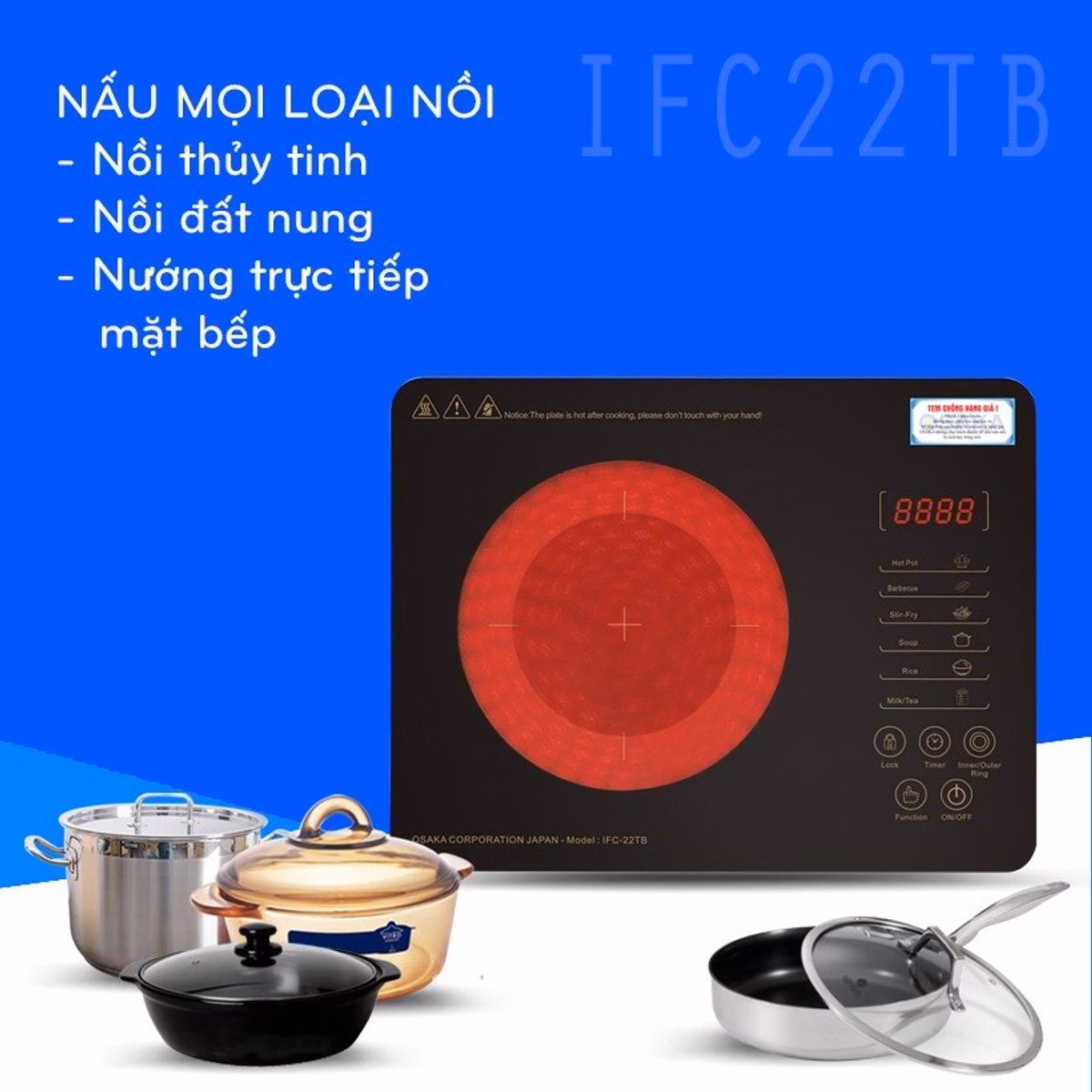 Bếp Điện Quang Hi-Light Ifc-22Tb (Hl) - Osaka - Ảnh 2