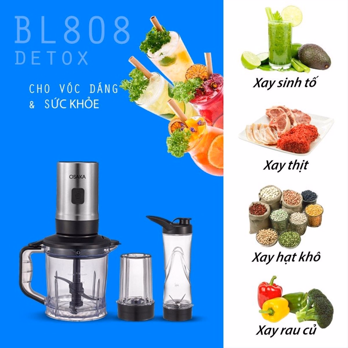 Máy Xay Sinh Tố Bl808 - Osaka - Ảnh 5