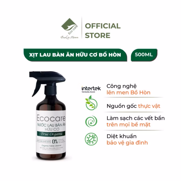 Nước Lau Bàn Ăn Hữu Cơ Bồ Hòn - Ecocare - Ảnh 5