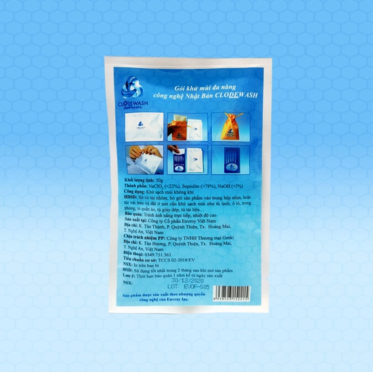 Gói Khử Mùi Đa Năng Công Nghệ Nhật Bản - Clodewash - Ảnh 2