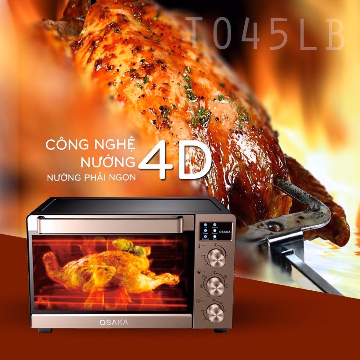 Lò Nướng Thùng To-45Lb 45 Lít - Osaka - Ảnh 5
