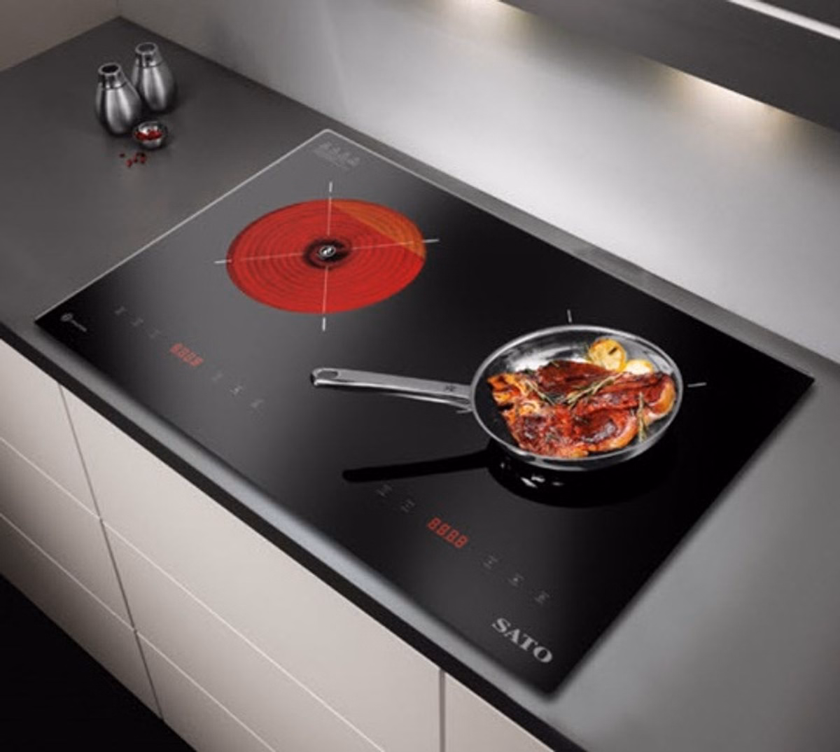 Bếp Đôi Điện Từ Hồng Ngoại Sato Sih-In712 N1.4 - Sato - Ảnh 3